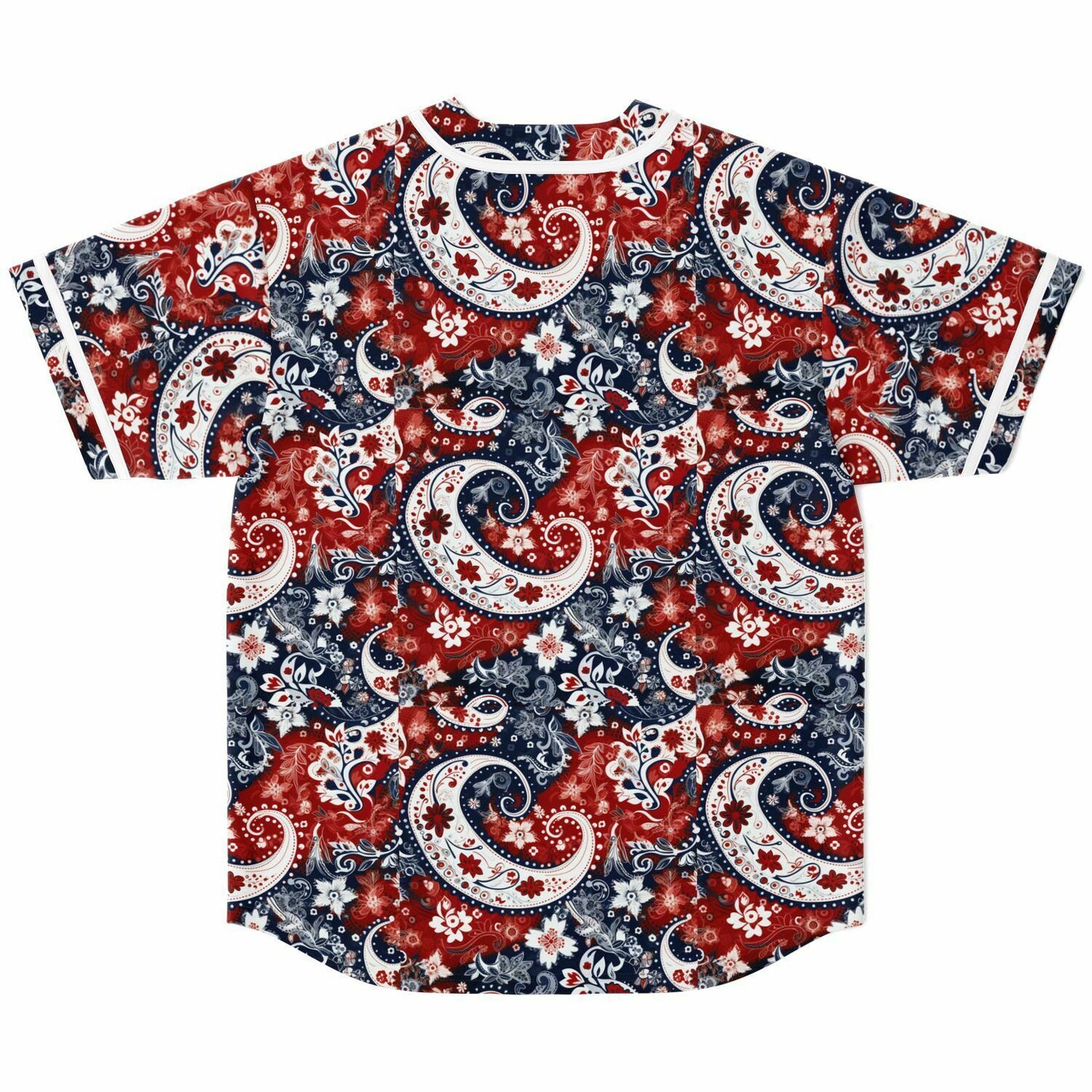 Red and Blue Bandana Baseball Jersey