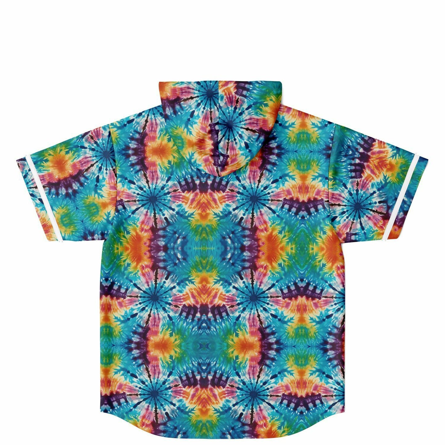 Hooded Tye Dye Baseball Jersey