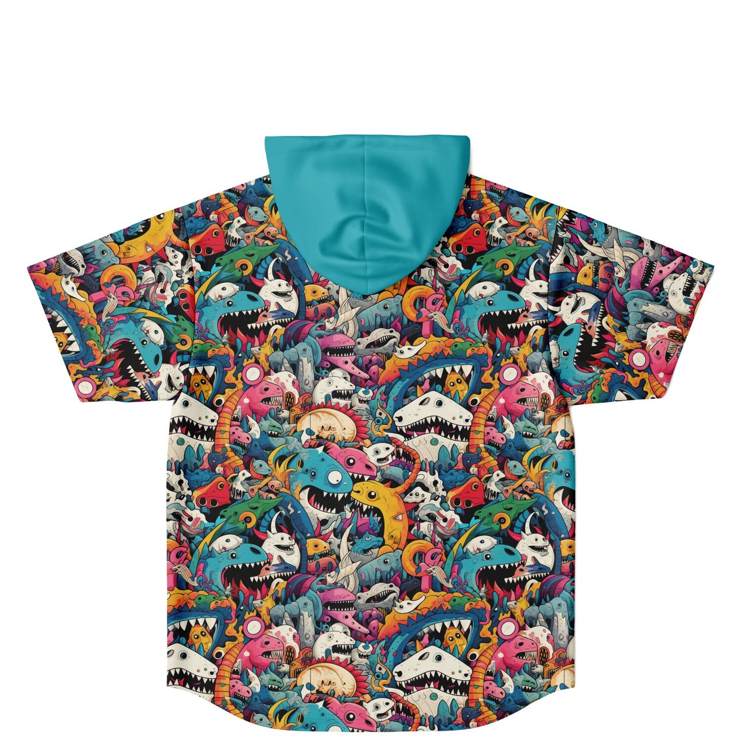Monster World Hooded Baseball Jersey