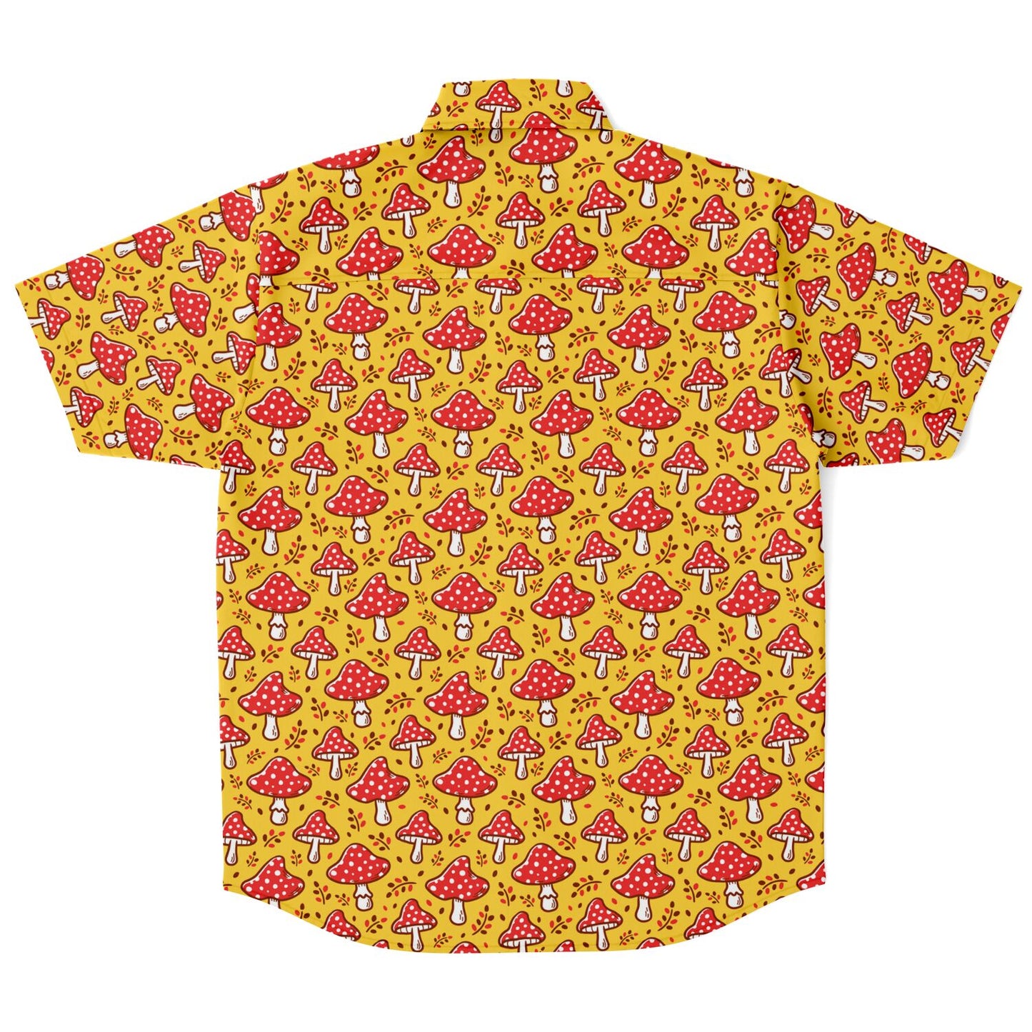 Mushrooms Short Sleeve Button Down Shirt