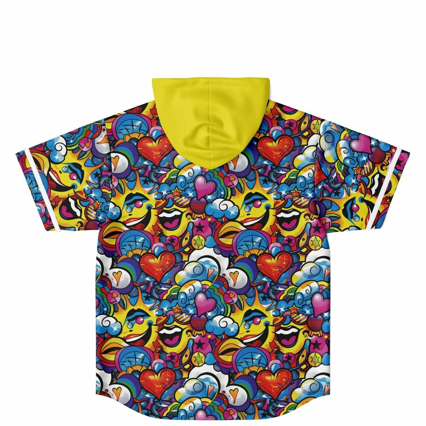 Hooded Hearts and Smiles Baseball Jersey