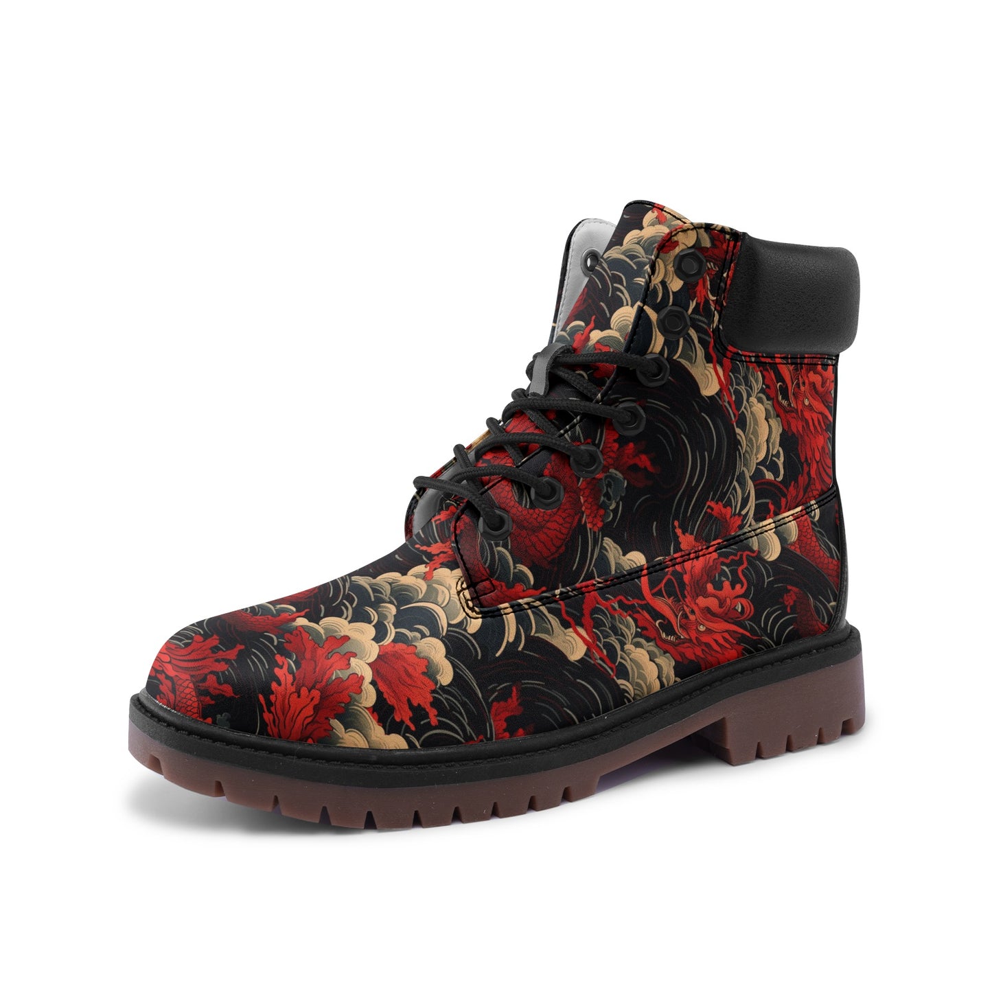 Red Sea Dragon Premium Vegan Leather Chukka Boots