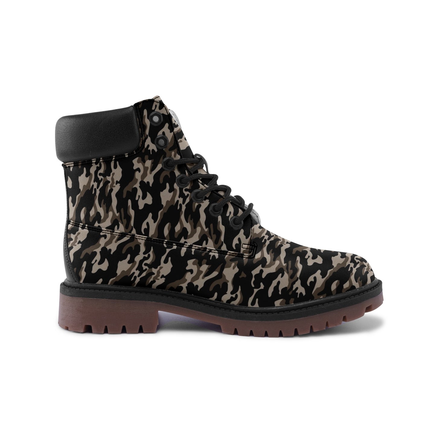 Brown Camo Premium Vegan Leather Chukka Boots