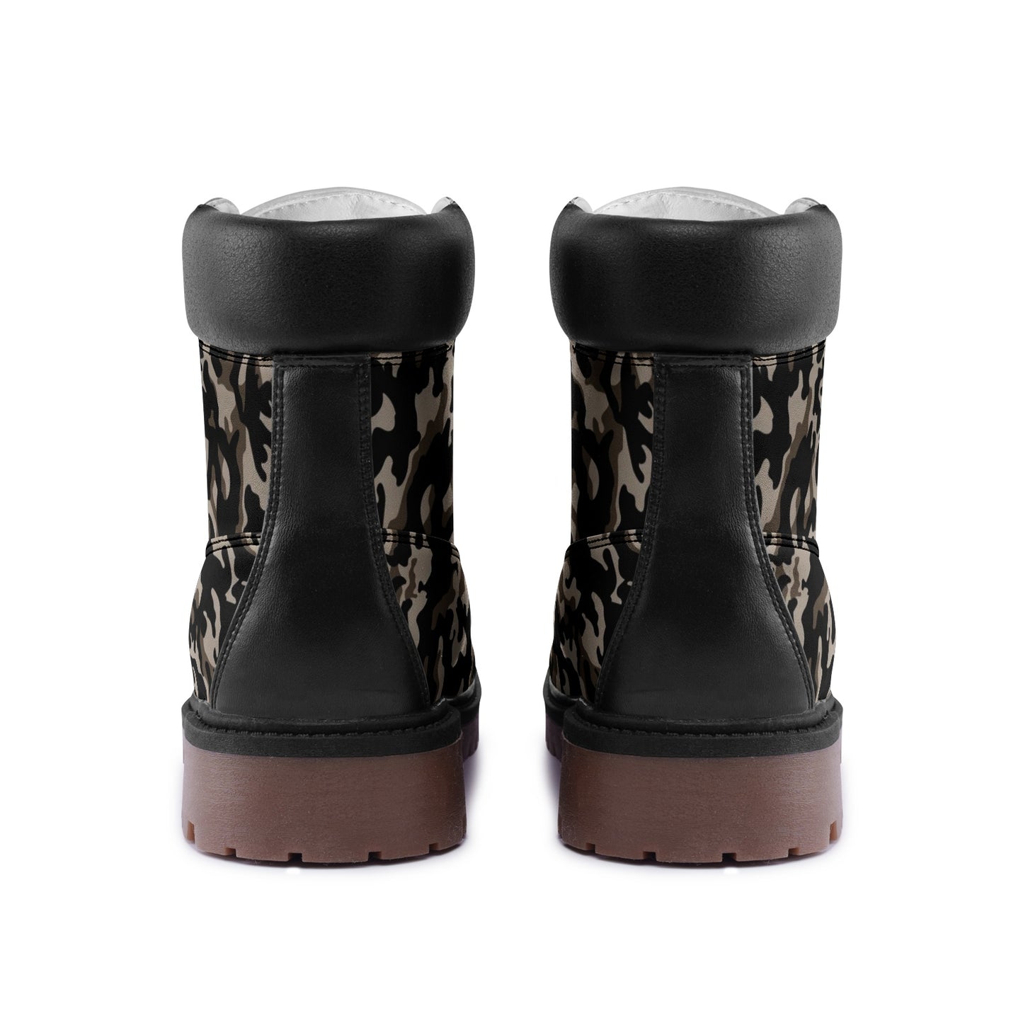 Brown Camo Premium Vegan Leather Chukka Boots