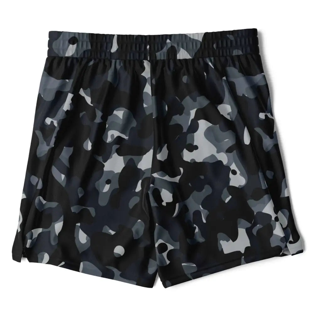 Black and Grey Camo 2-in-1 Shorts - Men’s 2-in-1 Shorts -