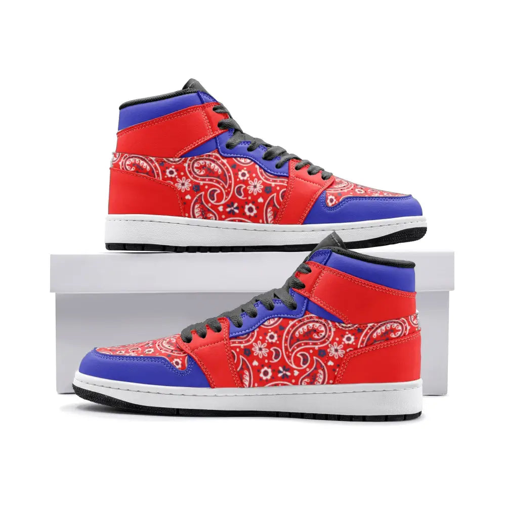 Blue and Orange Bandana TR Sneakers - 3 Men / White - Shoes