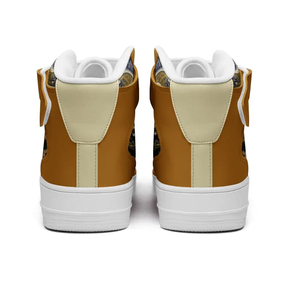 Caramel Paisley Bandana High Top Sneakers - Shoes