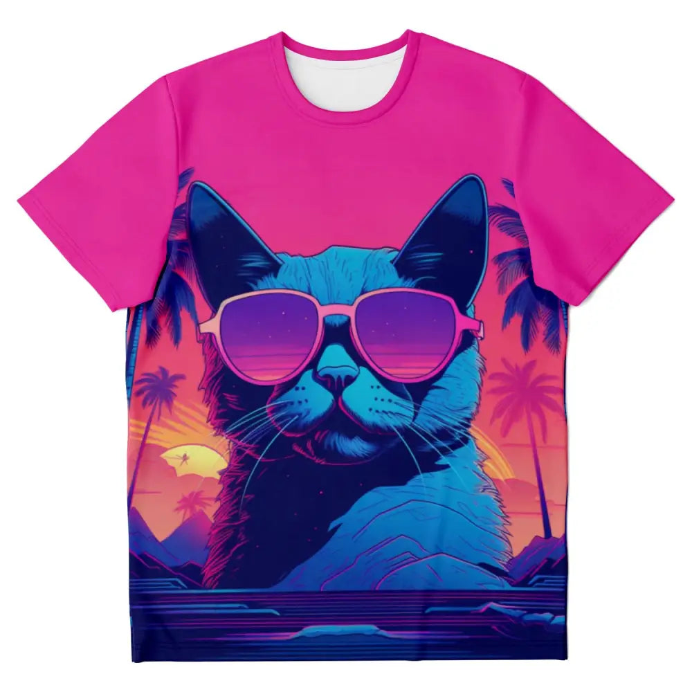 Cat With Sunglasses T-shirt - XS - T-shirt