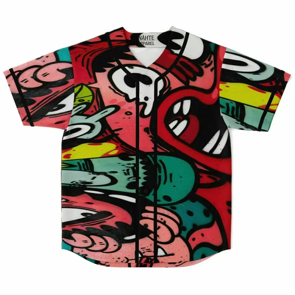 Crazy Eye Baseball Jersey - Baseball Jersey - AOP