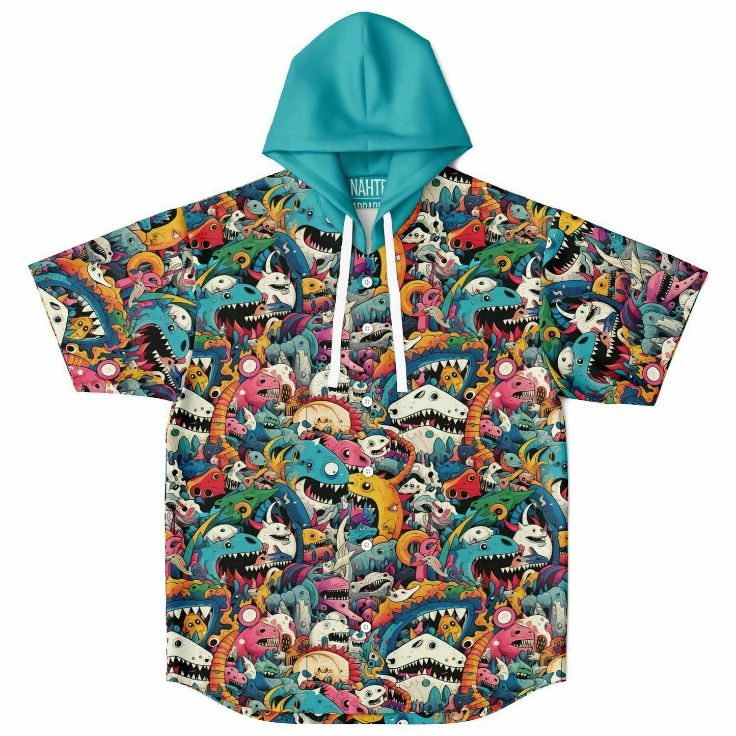 Monster World Hooded Baseball Jersey