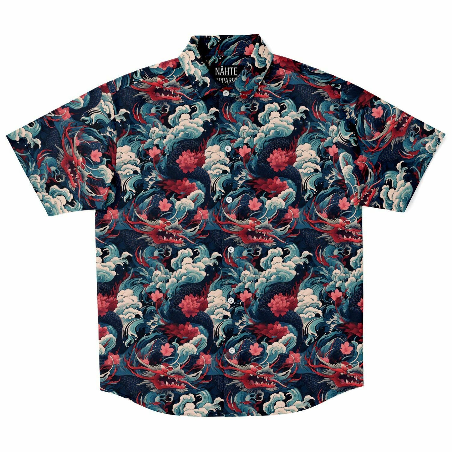Short Sleeve Button Down Shirt - AOP