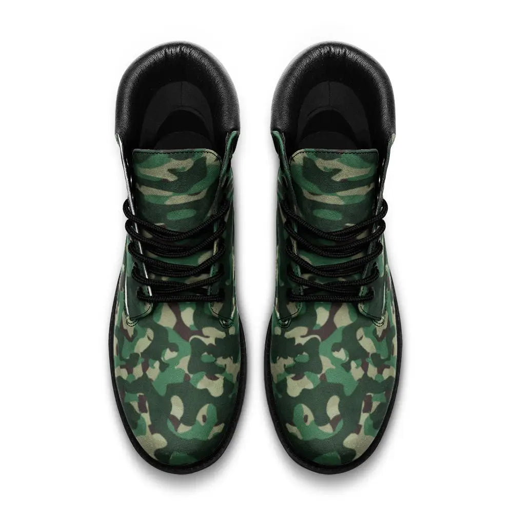 Green Camo Nubuck Vegan Leather TB Boots - Shoes