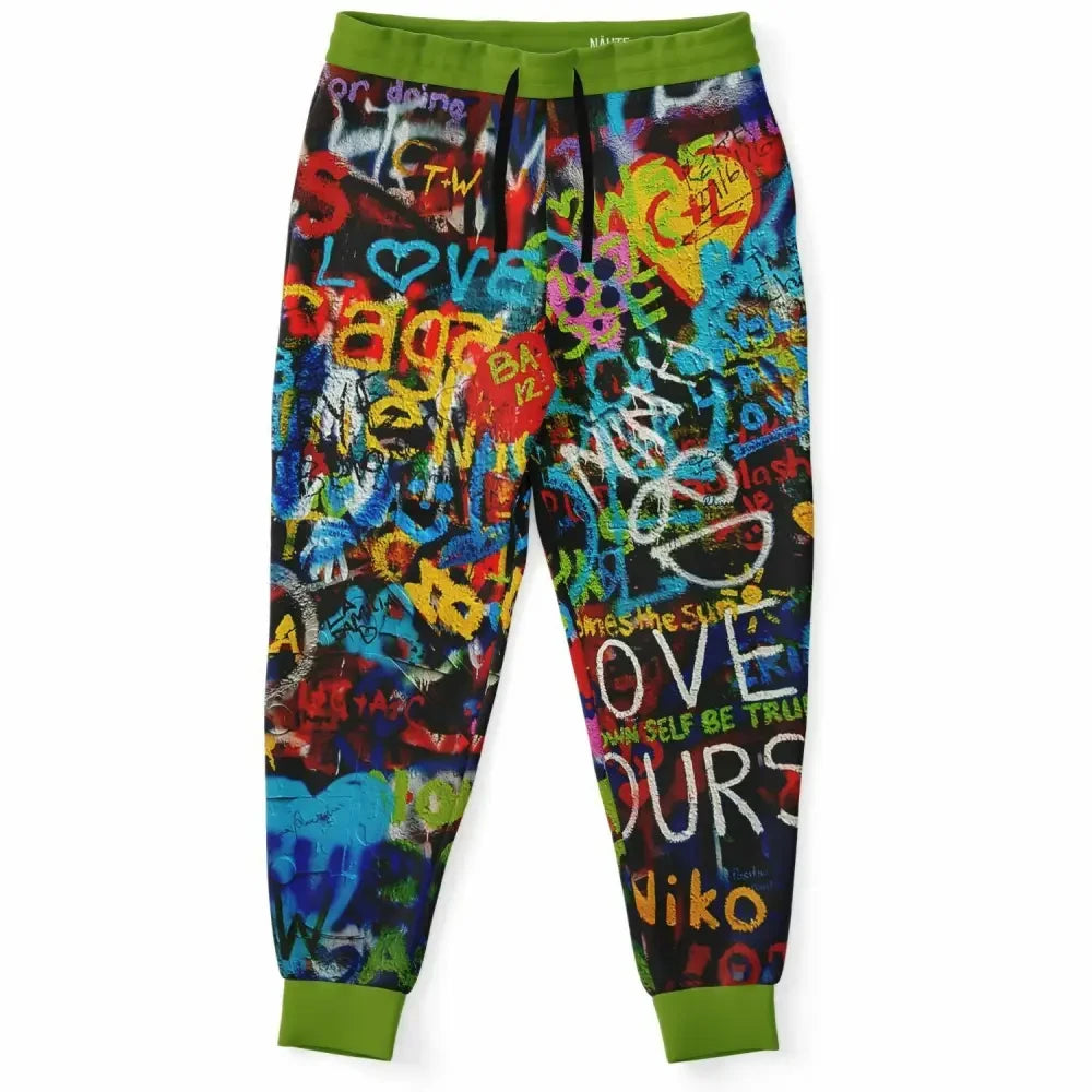 Love yourself Graffiti Joggers - Fashion Jogger - AOP