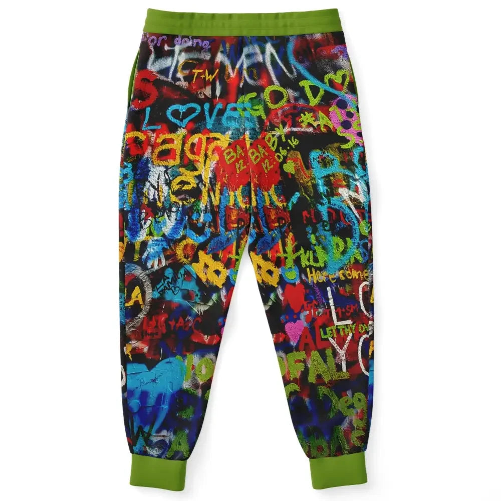 Love yourself Graffiti Joggers - XS - Fashion Jogger - AOP