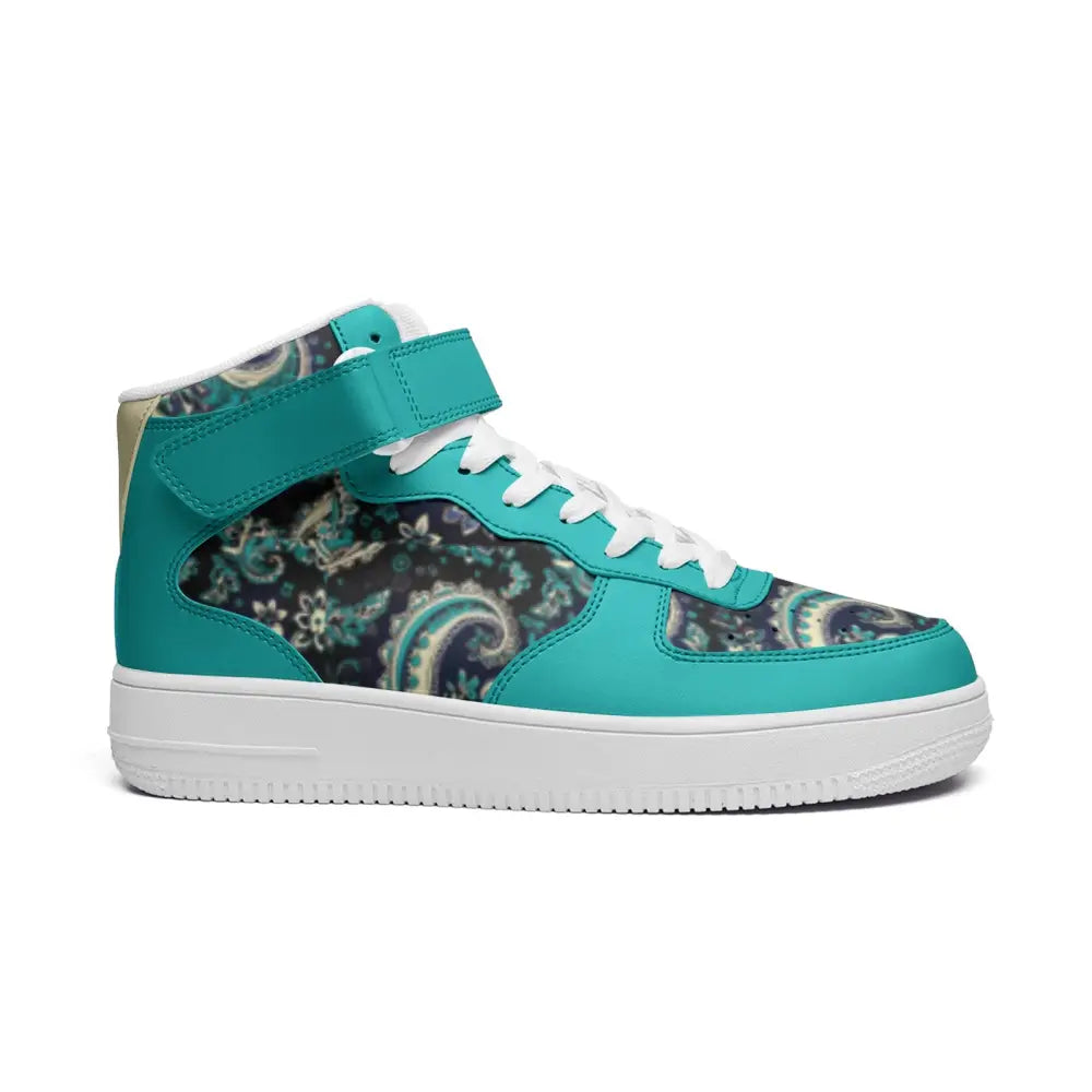 Mint Green Bandana High Top Sneakers - Shoes