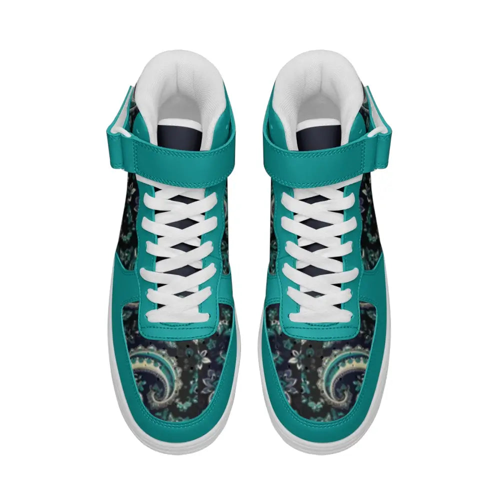 Mint Green Bandana High Top Sneakers - Shoes