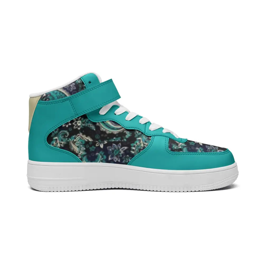 Mint Green Bandana High Top Sneakers - Shoes