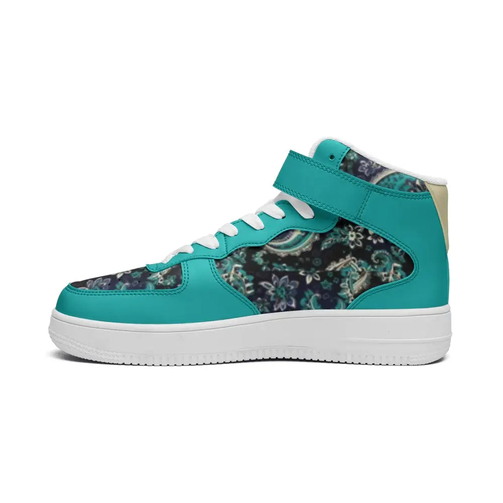 Mint Green Bandana High Top Sneakers - Shoes