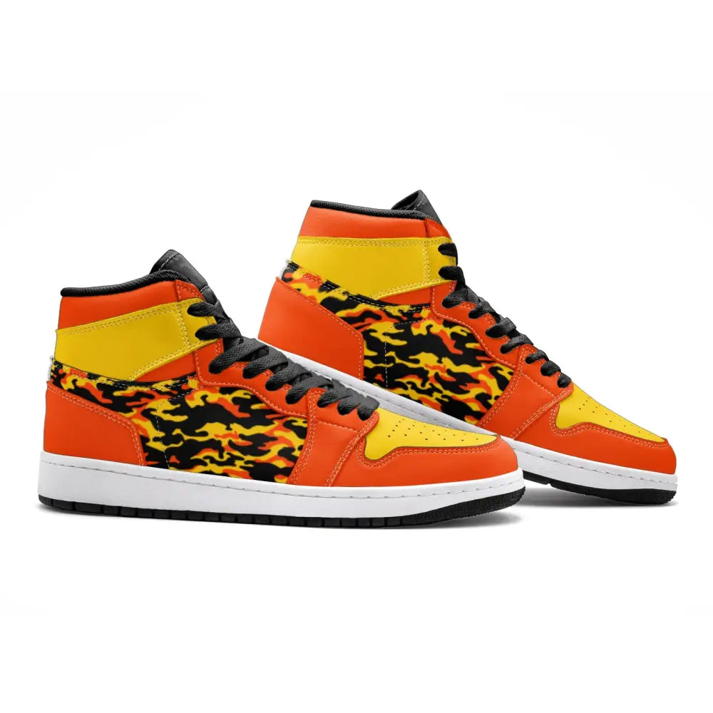 Orange and Yellow Camo TR Sneakers - Shoes