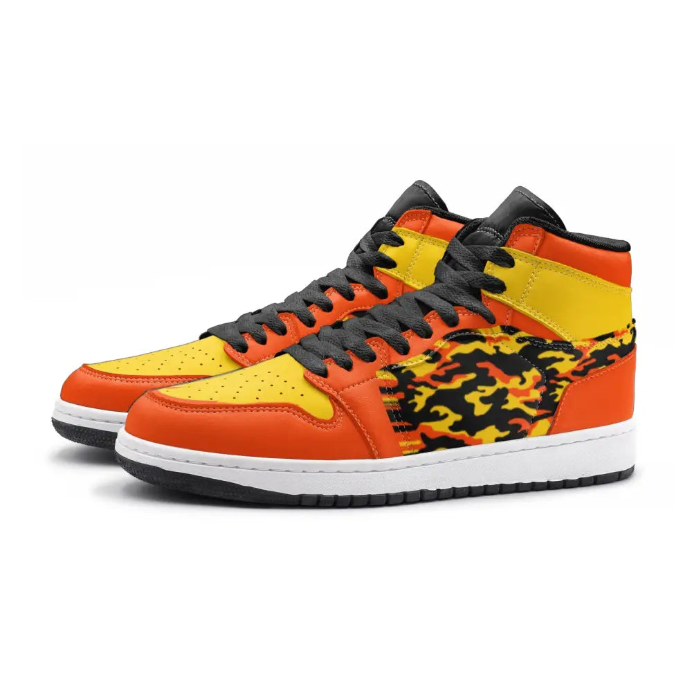 Orange and Yellow Camo TR Sneakers - Shoes