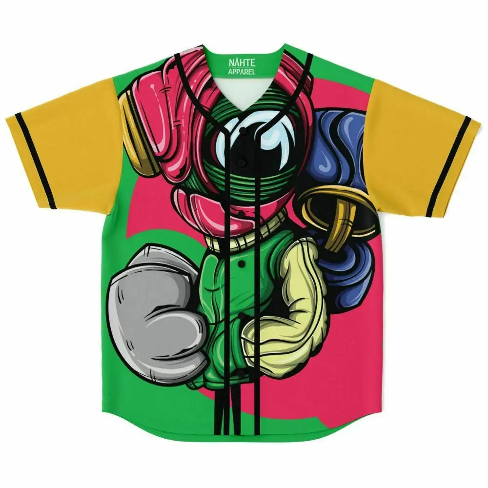 Pink Canman Baseball Jersey - Baseball Jersey - AOP