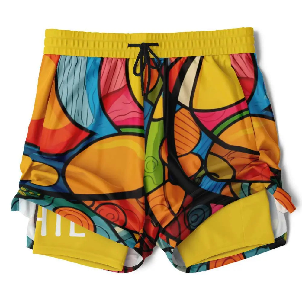 Pop Art 2-in-1 Shorts - Men’s 2-in-1 Shorts - AOP