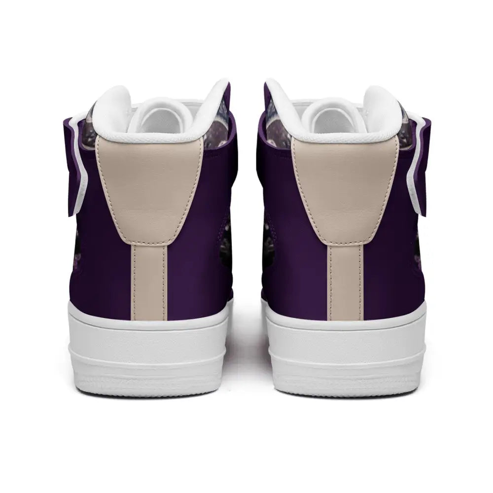 Purple Paisley Bandana High Top Sneakers - Shoes