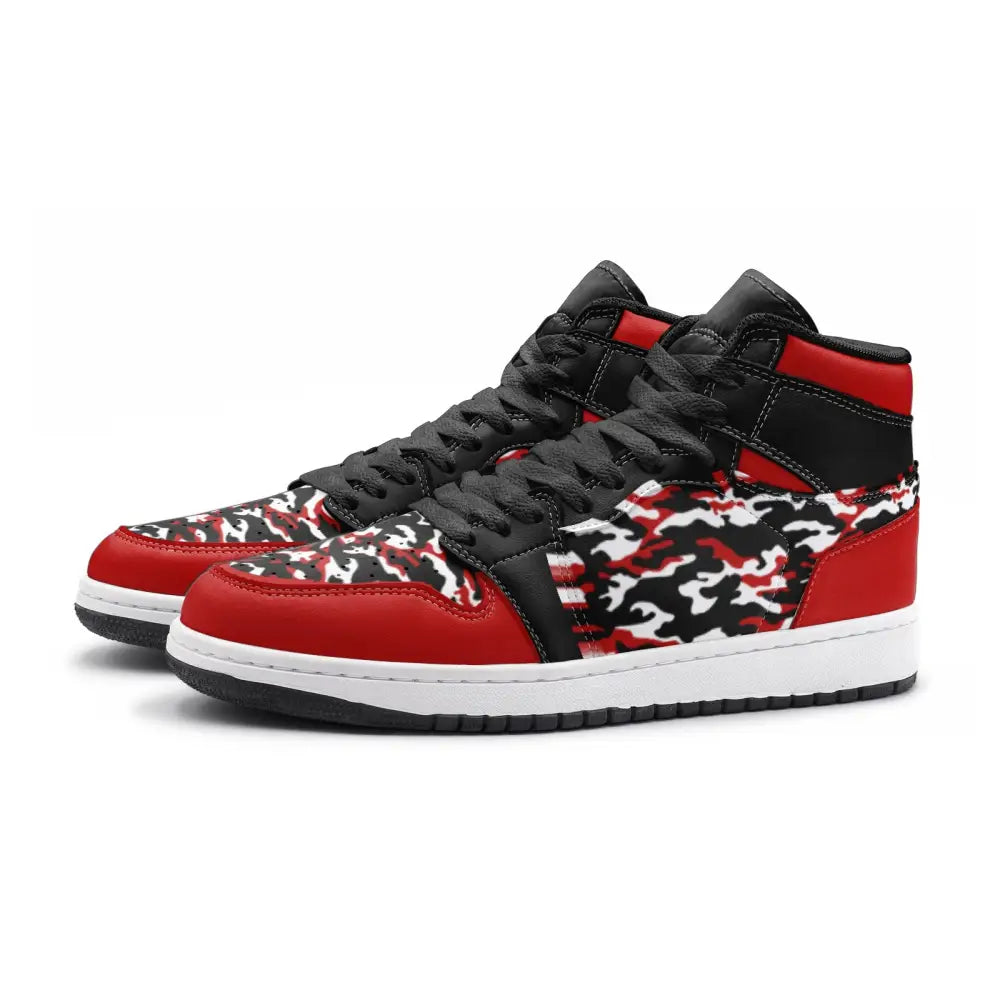 Red and Black Camo TR Sneakers - Shoes