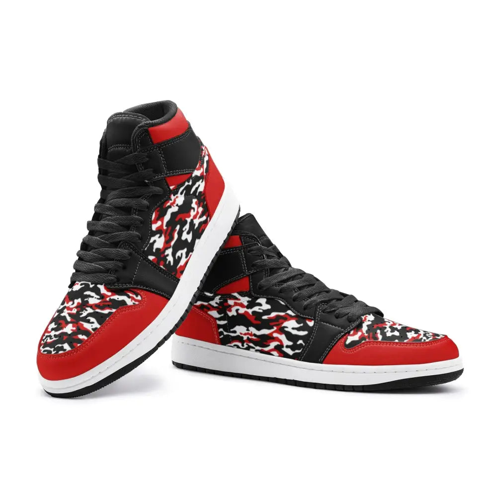 Red and Black Camo TR Sneakers - Shoes