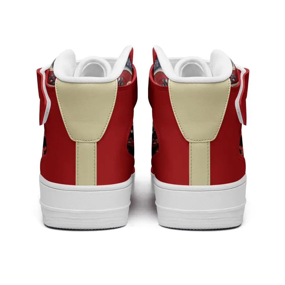 Red and Blue Paisley Bandana High Top Sneakers - Shoes
