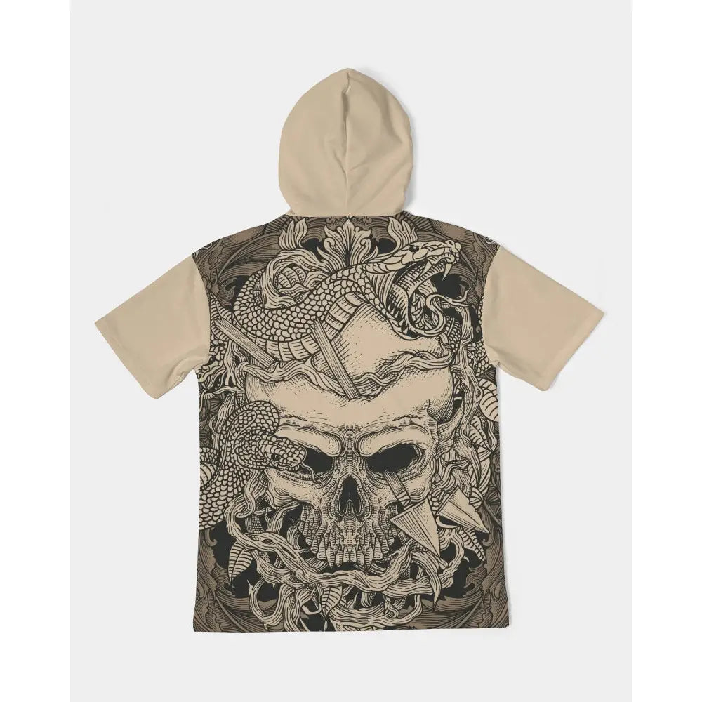 Skull Short Sleeve Hoodie - Tops