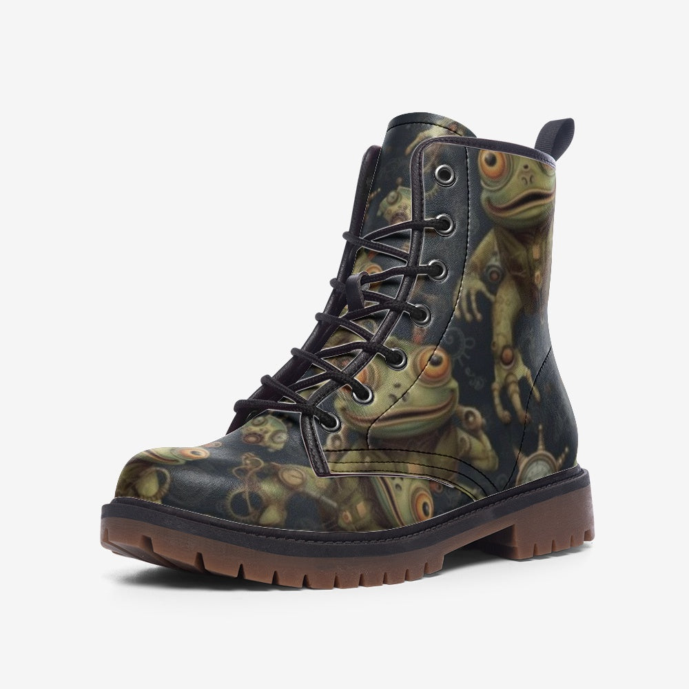 Robo Frogs Vegan Leather Boots