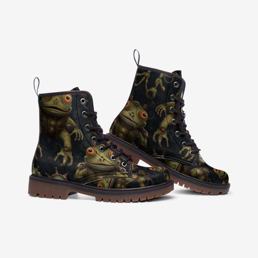 Robo Frogs Vegan Leather Boots