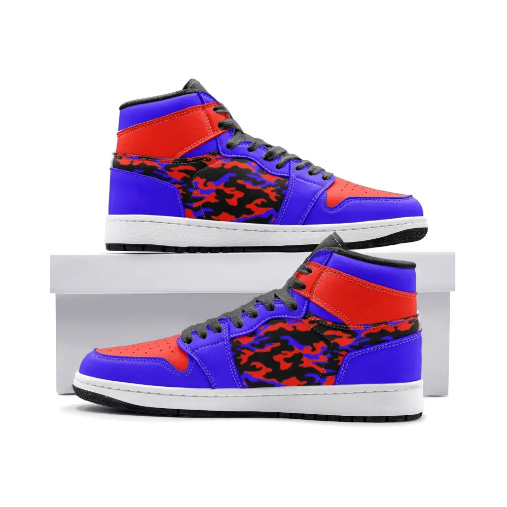Blue and Red Camo TR Sneakers - 3 Men - Shoes