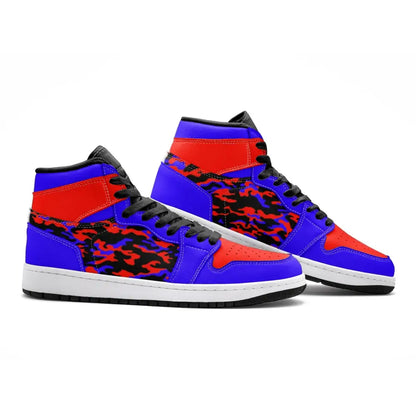 Blue and Red Camo TR Sneakers - Shoes