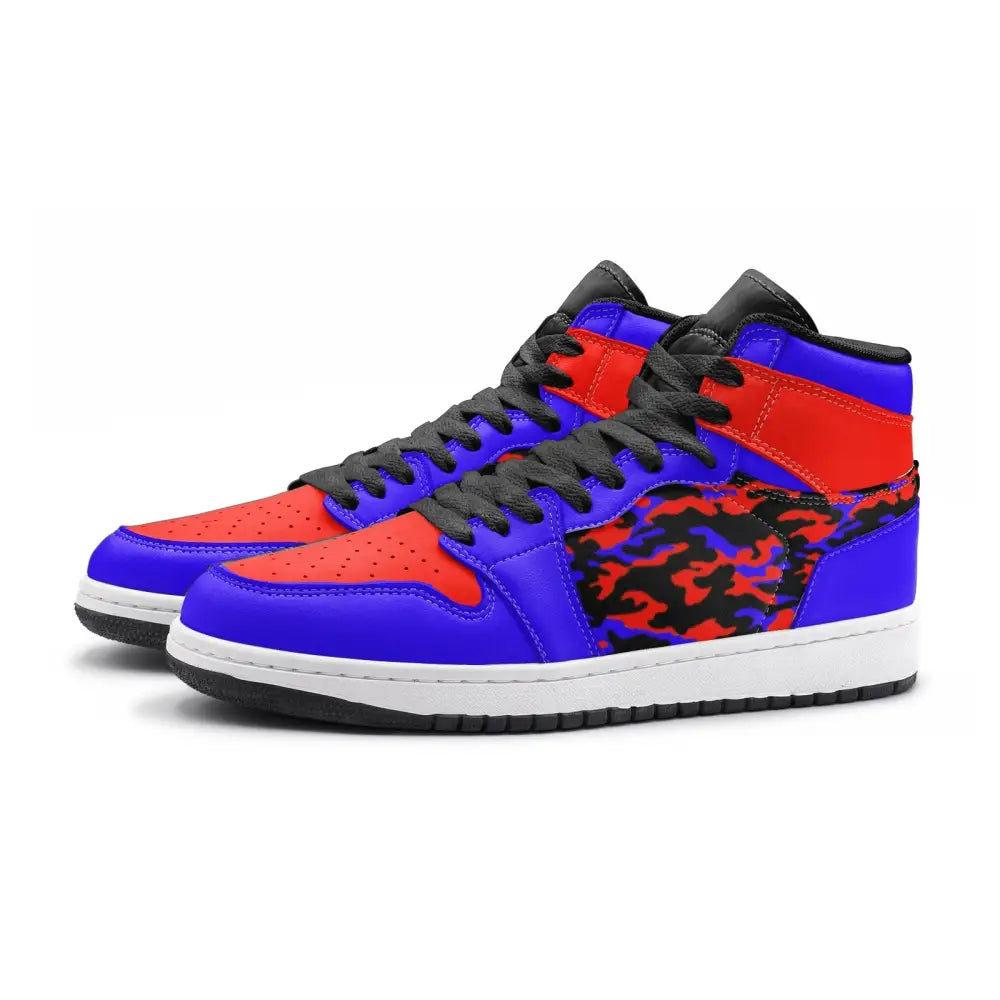Blue and Red Camo TR Sneakers - Shoes