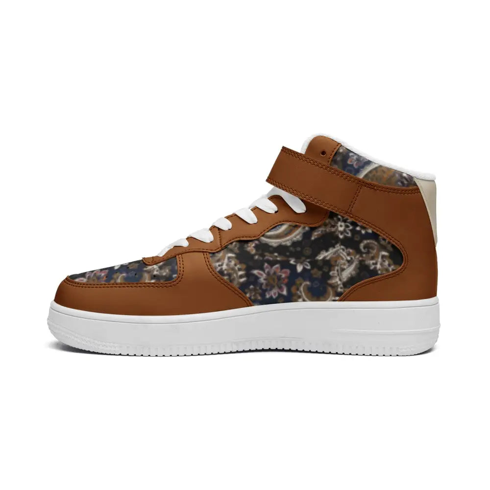 Burnt Orange High Top Sneakers - Shoes