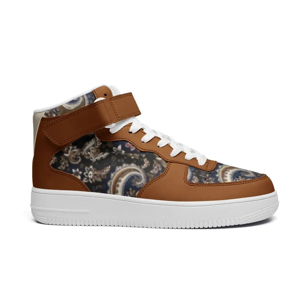 Burnt Orange High Top Sneakers - Shoes