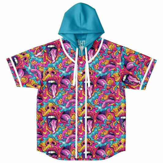 Hooded Tongue Out Baseball Jersey