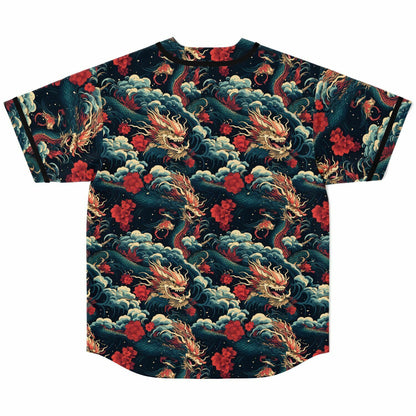 Dragons and Flowers Baseball Jersey