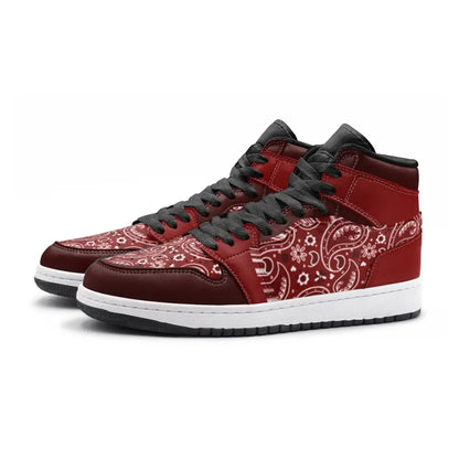 Dark Red Paisley Bandana TR Sneakers - Shoes