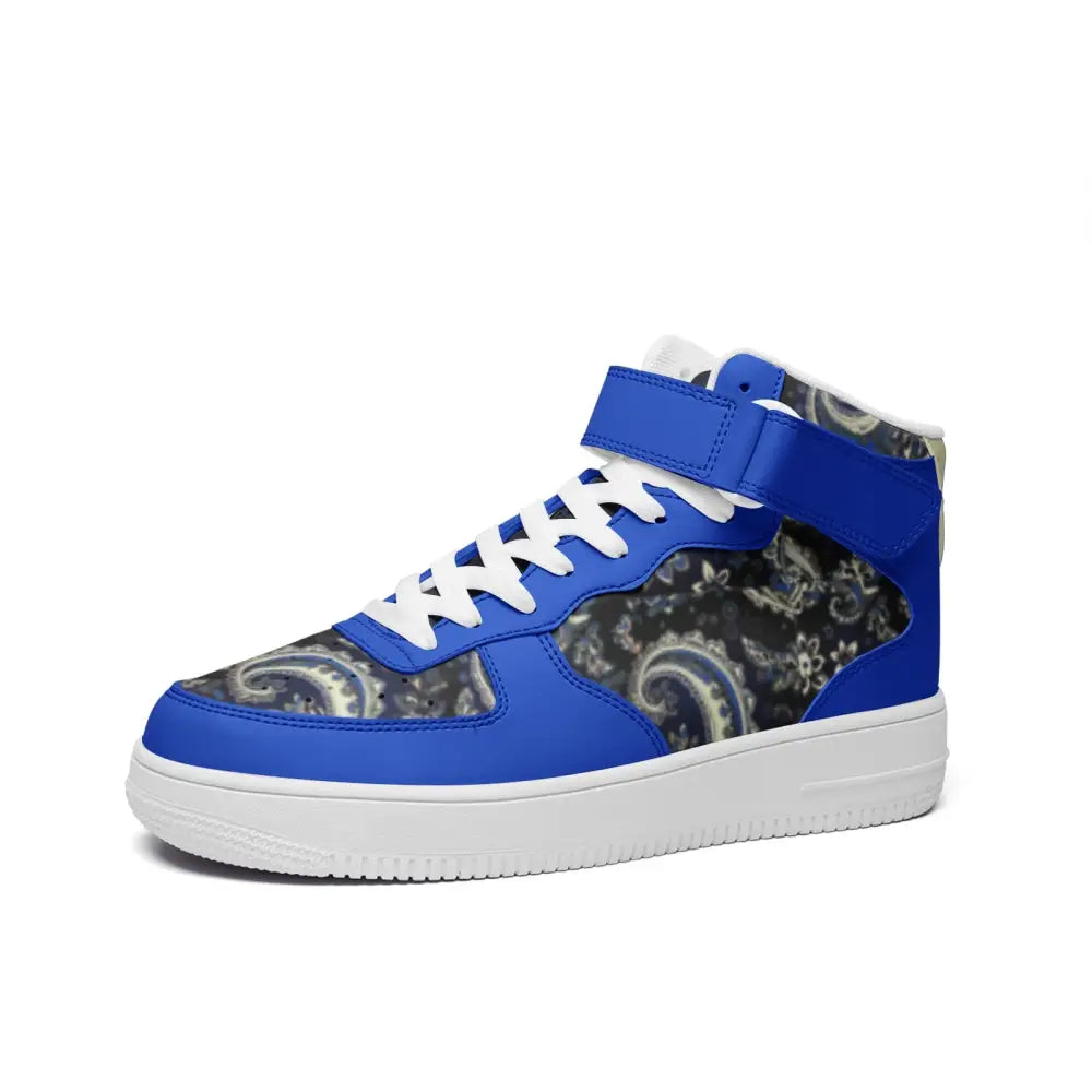 Double Blue Bandana High Top Sneakers - 3 Men - Shoes