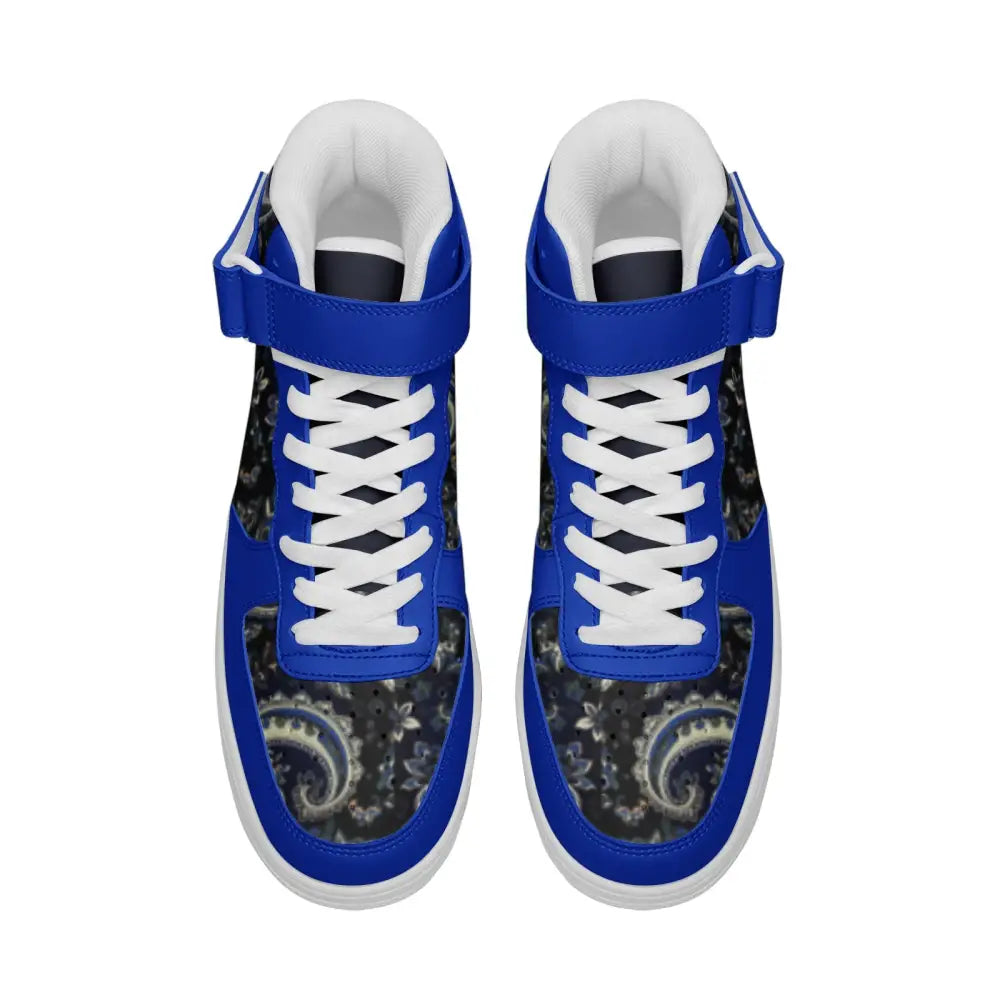 Double Blue Bandana High Top Sneakers - Shoes