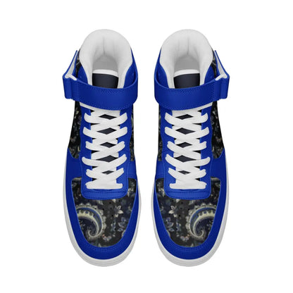 Double Blue Bandana High Top Sneakers - Shoes