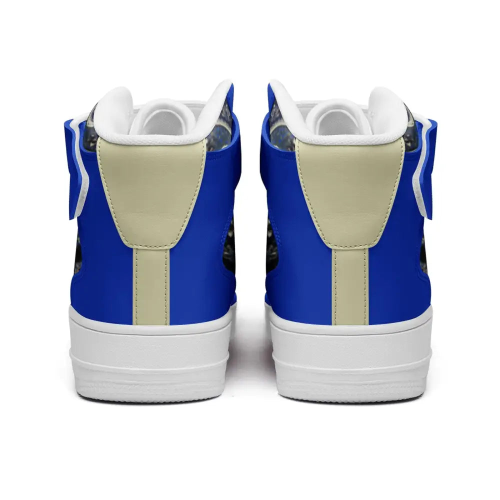 Double Blue Bandana High Top Sneakers - Shoes