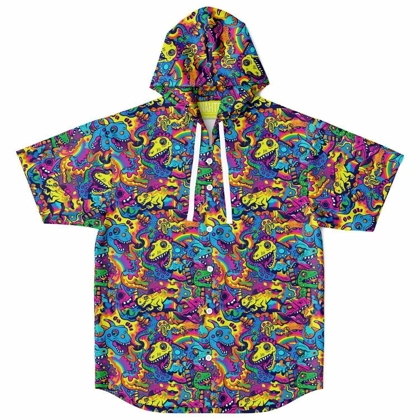 Scary Pop Dino Hooded Baseball Jersey