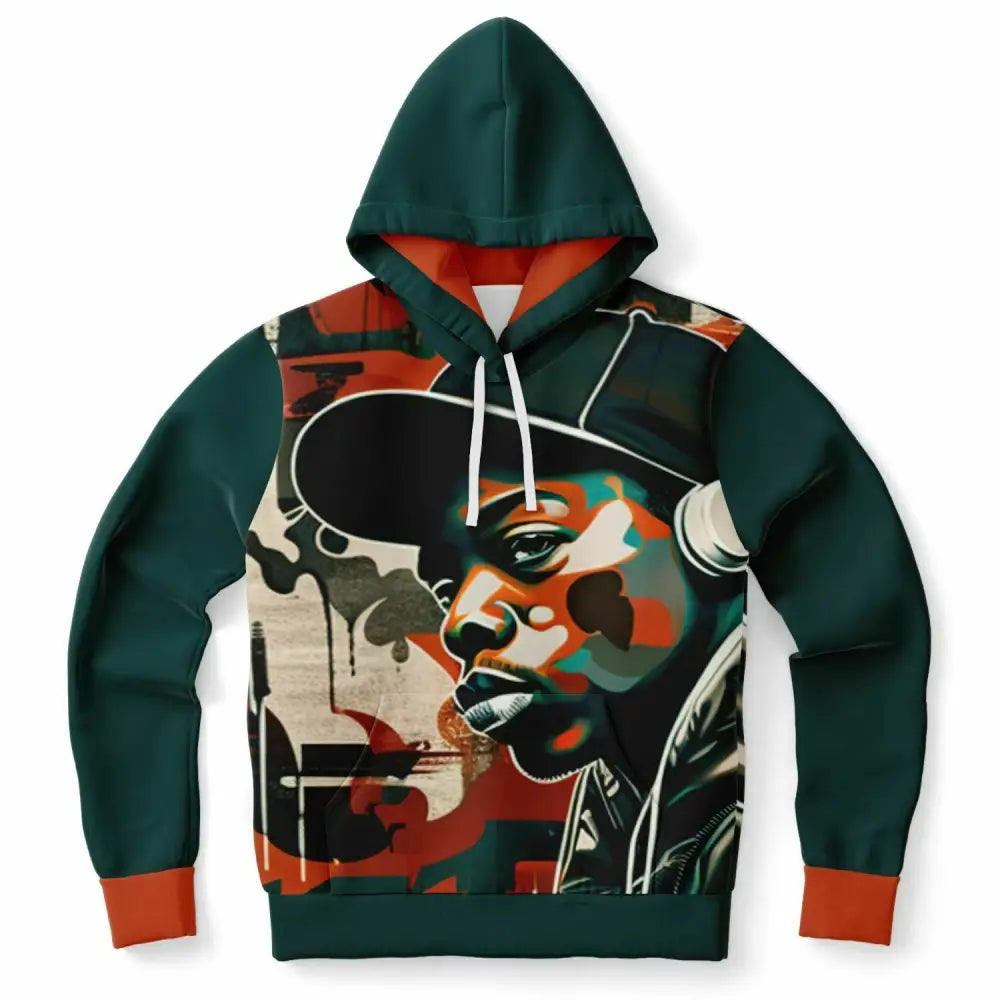 Green Graffiti Hoodie - Fashion Hoodie - AOP