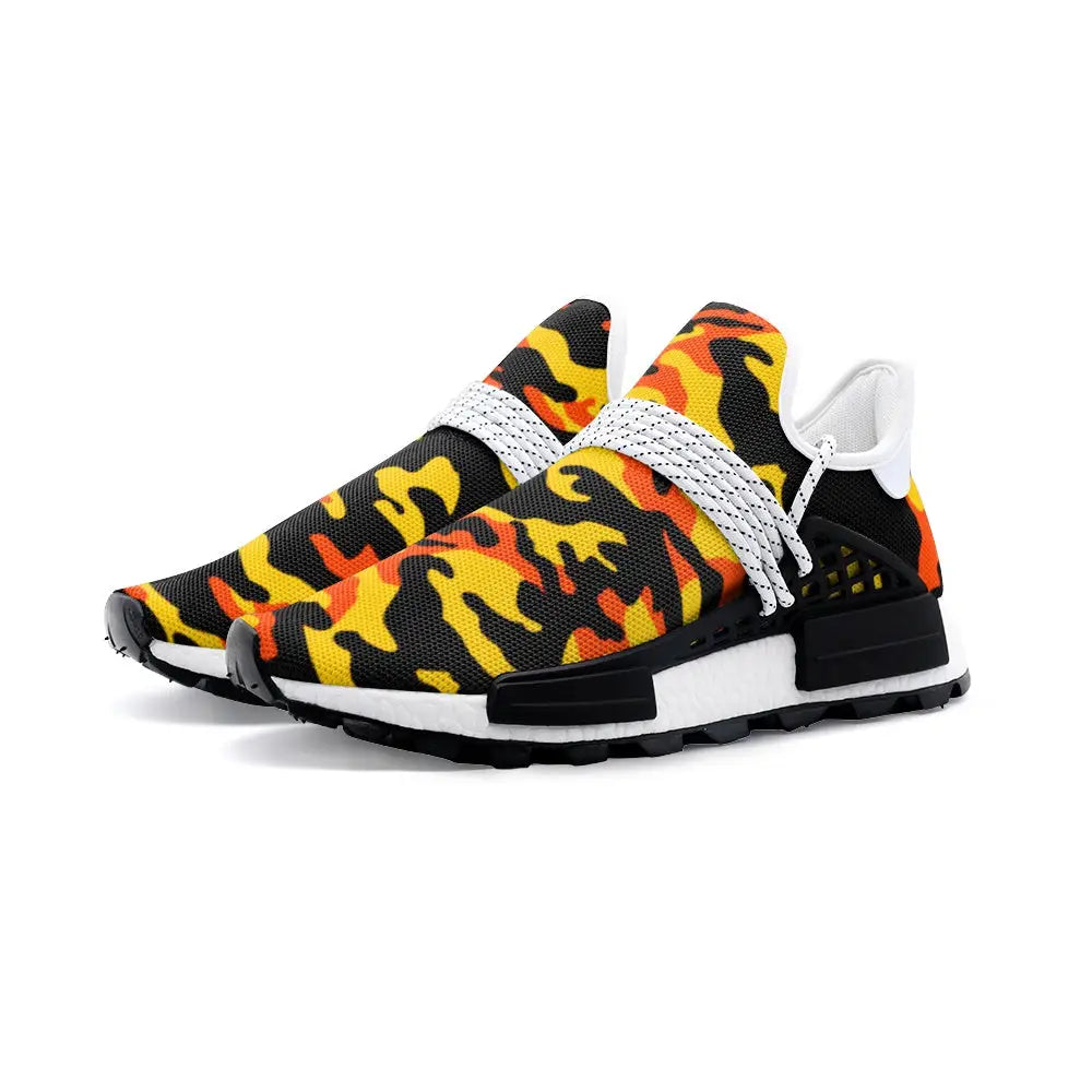 Orange and Yellow Camo S-1 Sneakers - 3 Men - Shoes