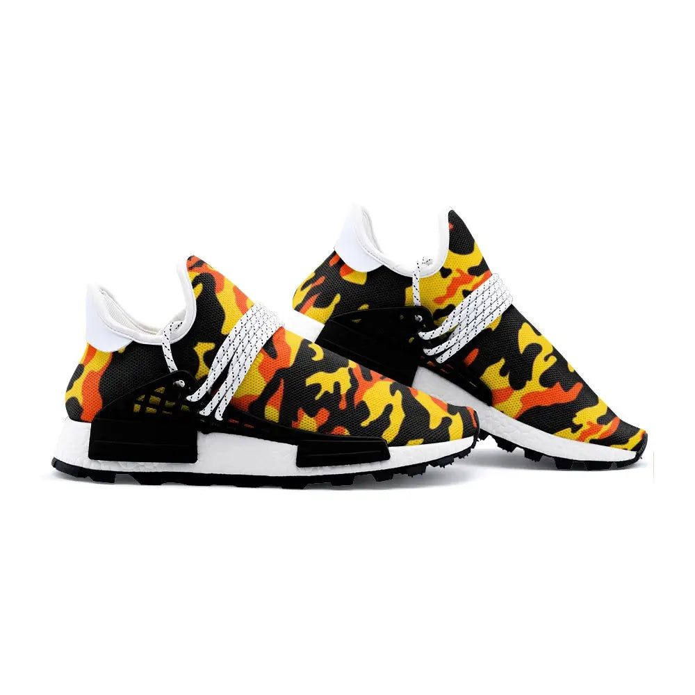 Orange and Yellow Camo S-1 Sneakers - Shoes