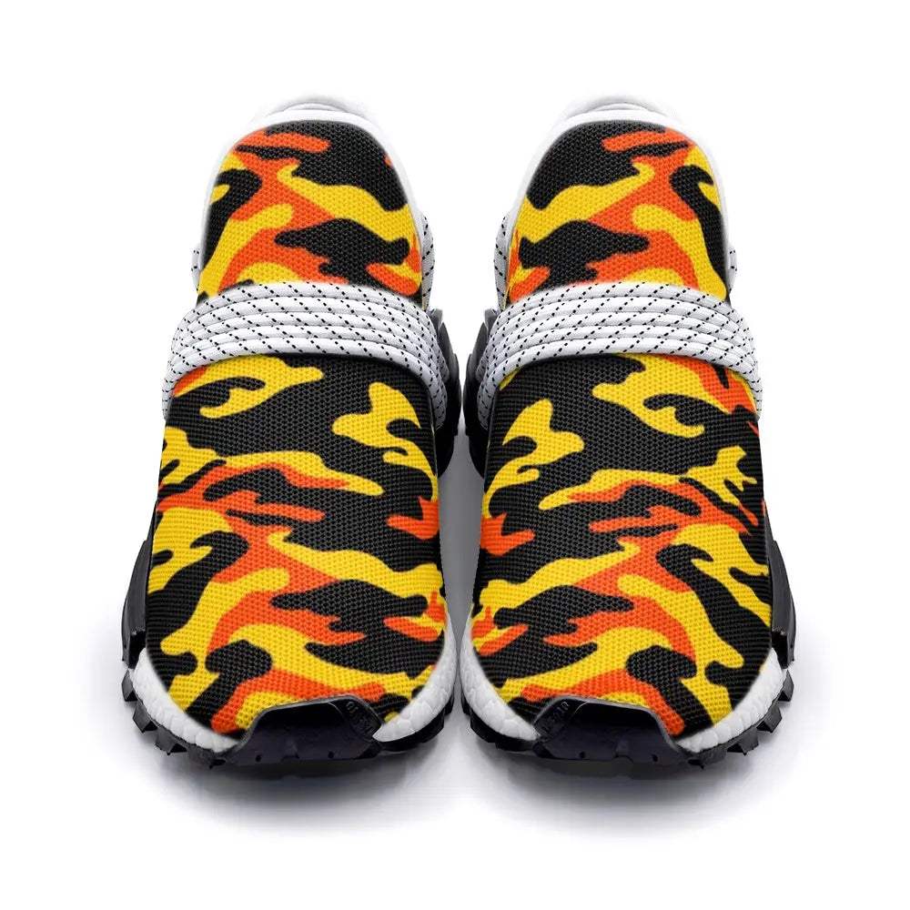 Orange and Yellow Camo S-1 Sneakers - Shoes